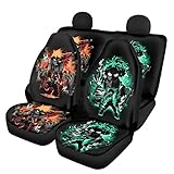 NEVAY Car Seat Cover Anime My Hero Academia Print Front Back Seat Cover, Universal fit Most Car Van Truck Sedan SUV, Bucket Seat Cover for Women Men(Color: B)