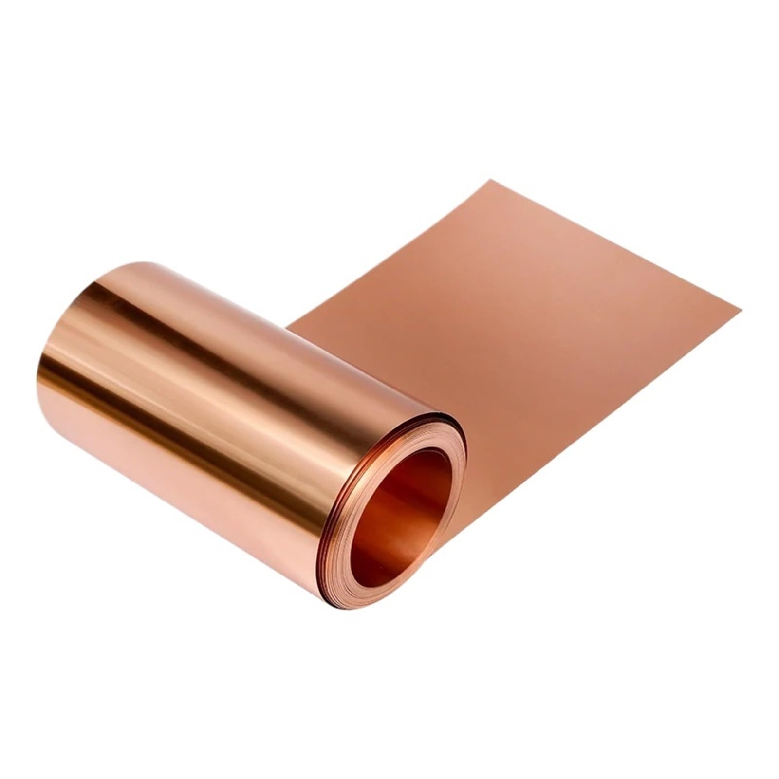Kupferblechrolle, 99.9% T2 Copper Sheet Roll Ultra Thin Pure Strip Foil 0.1-1mm Thick 10-80mm Wide 1000mm Long(Thickness 0.5mm,80mm)