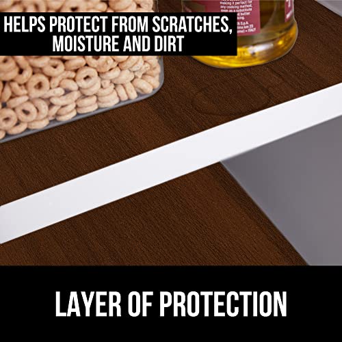 Gorilla Grip Peel And Stick Adhesive Removable Easy Install Liner Books, Drawers, Shelves And Crafts, Kitchen Décor Paper Contact Liners Cover Book, Drawer, Shelf, 11.8 In X 20 Ft Roll, Brown Wood #TOP1