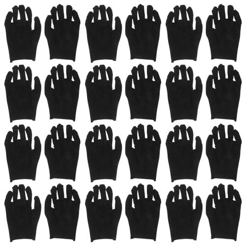 Guantes de trabajo Levemolo negros reutilizables de algodón lavable en talla M