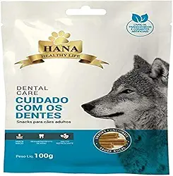 Snacks Hana Healthy Life Dental Care- Cuidado C/os Dentes- P/Cães Adultos- 100g