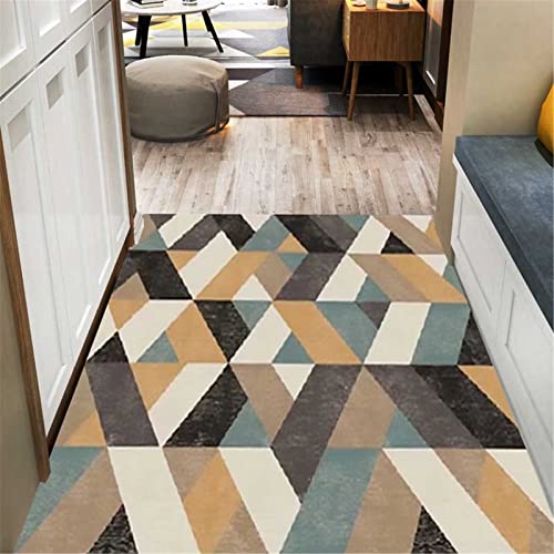 Tapis de couloir motif géométrique lavable pour une maison propre