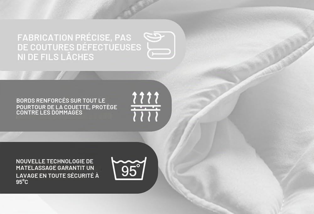 DecoKing Inez Couette Tempérée 200x220 cm pour lit 2 Personnes, Toutes Saisons Édredon Chaud hypoallergénique antiallergique, Couverture 100% Microfibre Öko Tex Standard