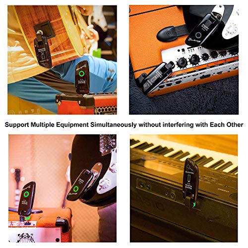 swiff wireless guitar system rechargeable wireless guitar transmitter receiver support multi channels and long battery life for electric musical instruments