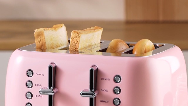 Amazon.com: Roter Mond Toaster 4 Slice Retro Stainless Steel with