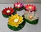 10 Stück Wasserlaterne Lotusblüte Seerose Schwimmlaterne Schwimmkerzen Laterne Outdoor Teelichter Kerzen Bunt Schwimmlichter Deko Windlicht