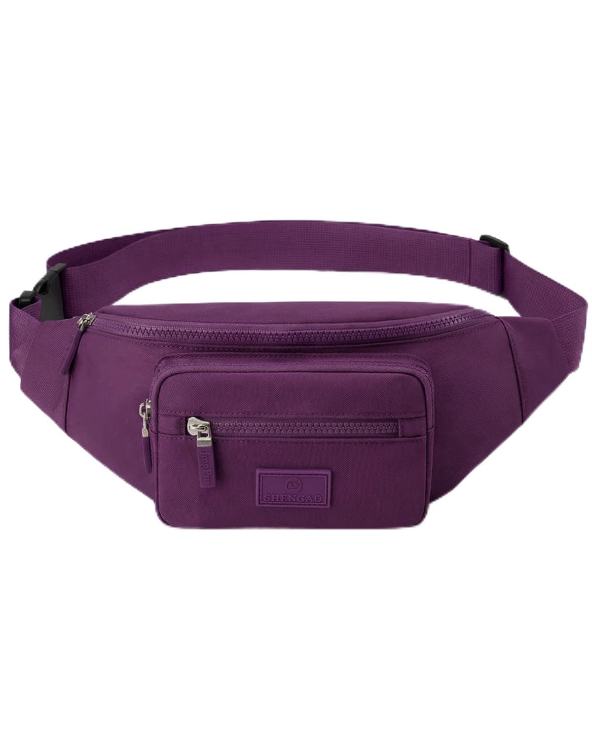 Bumbags for Ladies Bum Bag Fanny Pack Women Waist Pack Lightweight Adjustable for Running Walking Hiking Jogging (deep Purple)