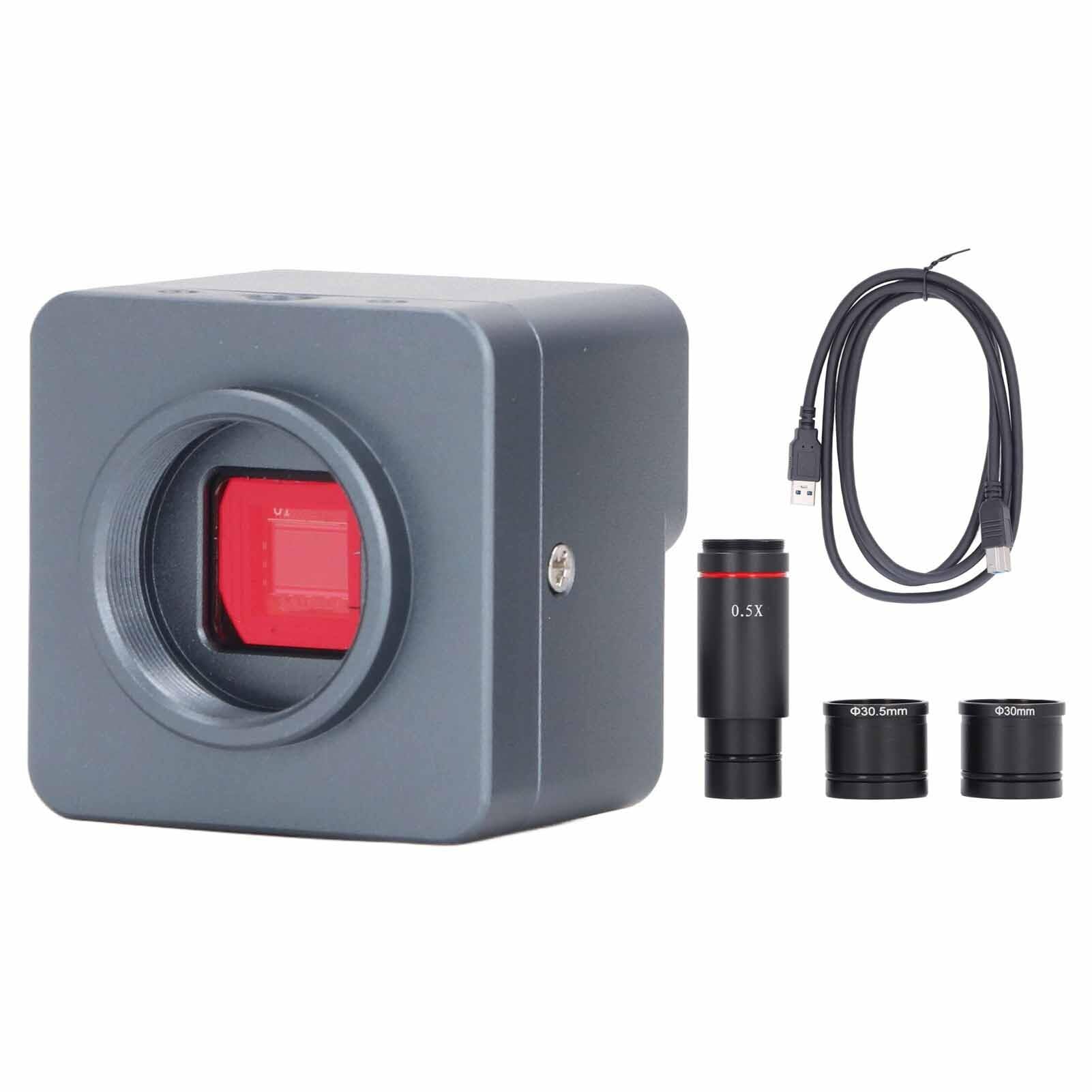 Camera Microscopio Digitale USB 4K 8MP con Obiettivo Zoom 0,5x e Adattatore 30 Mm 30,5 Mm Compatibile con XP 7 10 11 OS X
