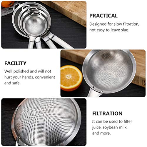 Hemoton Keukenzeef, roestvrij staal, schuimlepel, mesh, afseillepel, trainer, pollepel voor koken en frituren, 13 cm - Image 8