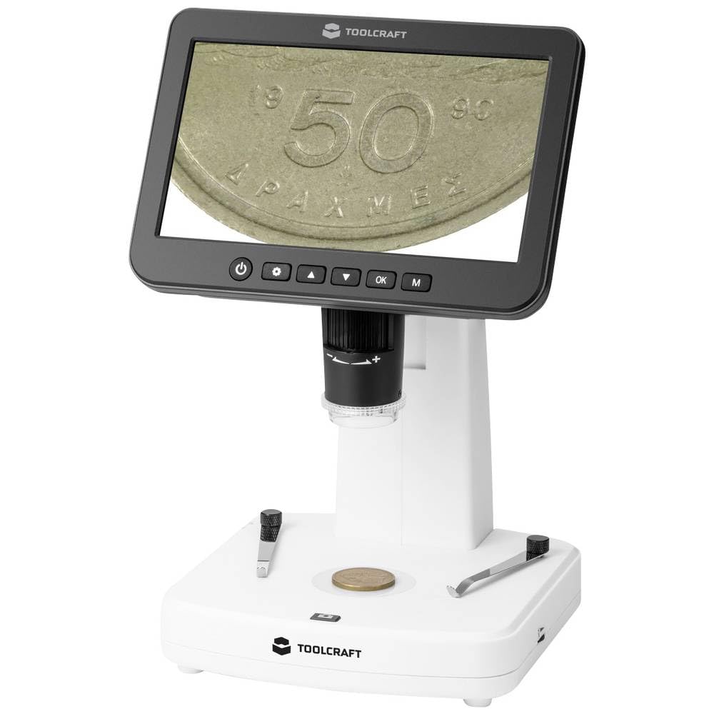 TOOLCRAFT TO-9407067 Digital-Mikroskop 300 x Auflicht, Durchlicht
