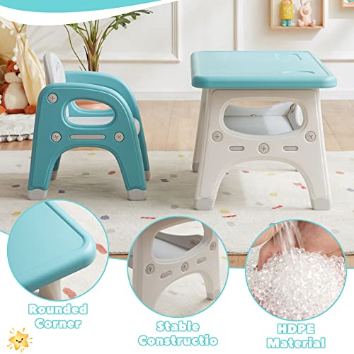 Montessori-Weaning-Table-and-2-Chairs-Set-Large-Built-in-Storage-Toddlers-Table-and-Chairs-Set-Kids-Activity-Table-for-Drawing-Dining-Playing-CPSC-ASTM-Approved-Green Montessori Weaning Table and 2 Chairs Set Large Built in Storage Toddlers Table and Chairs Set Kids Activity Table for Drawing Dining Playing CPSC ASTM Approved Green