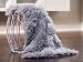 Chanasya Super Soft Faux Fur Fake Sheepskin Gray Sofa Couch Stool Casper Vanity Chair Cover Rug / Solid Shag Area Rugs For Living Bedroom Floor - Slate Blue Gray 2ftx3ft