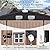 Aoxun 6x10 FT Outdoor Storage Shed Metal Sheds with Open Firewood Storage,Galvanized Steel Garden Shed with Lockable Doors,Sloped Roof,Windows, 2 in 1 Large Tool Shed for Patio, Backyard, Lawn