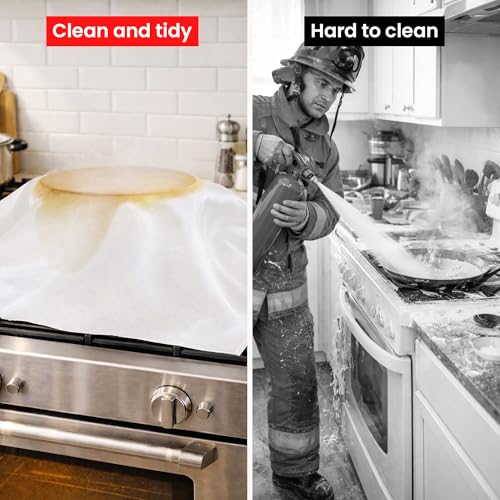 Image of Fire Blanket for Home and Kitchen,40 inch x 40 inch,4 Pack,Emergency Fire Blanket