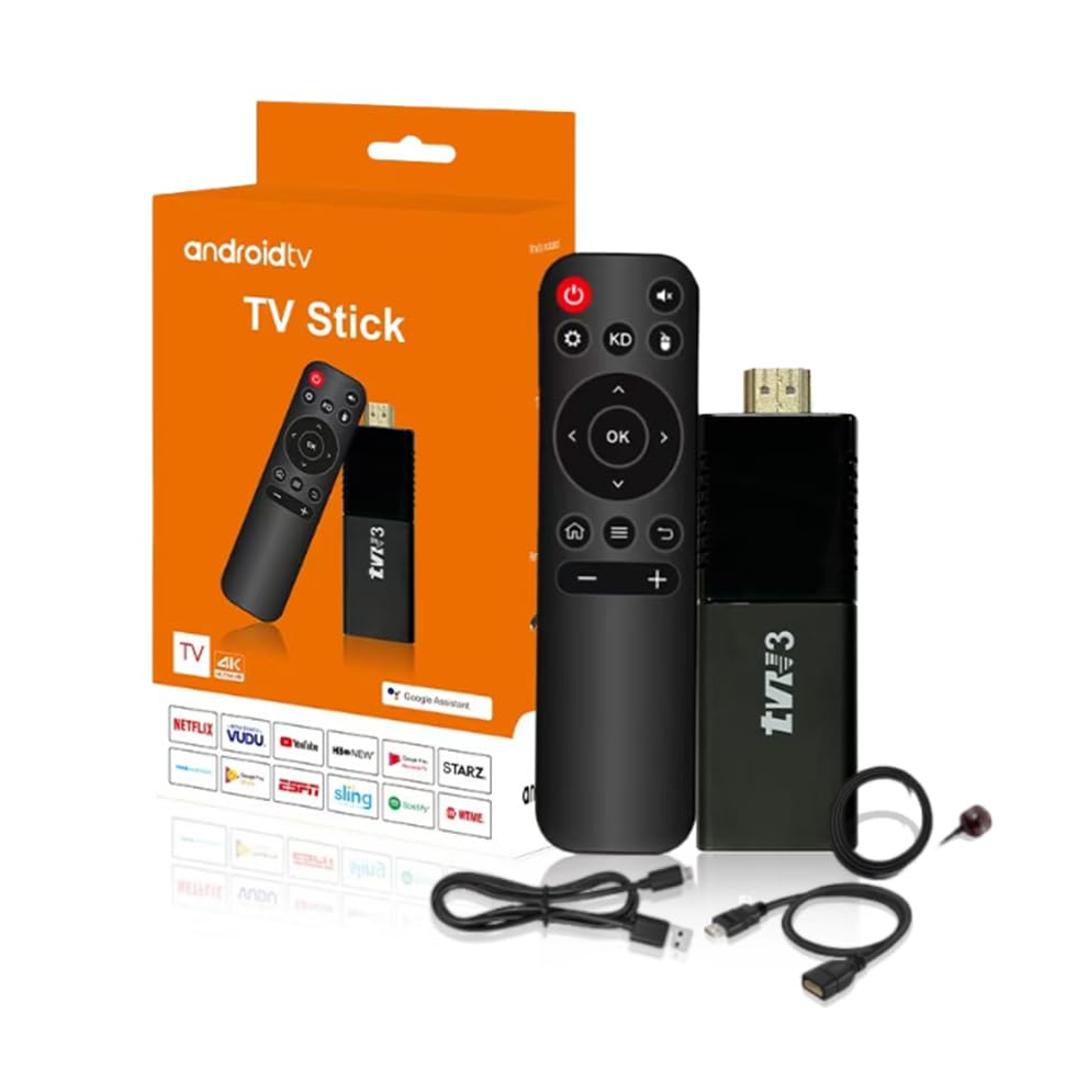 FORIDA TVR3 Premium 4K Android TV Stick | Android 9.0 | Quad Core Processor | Dual Band WiFi 2.4G/5GHz | 8GB RAM 128GB ROM | 4K HD Smart TV Dongle