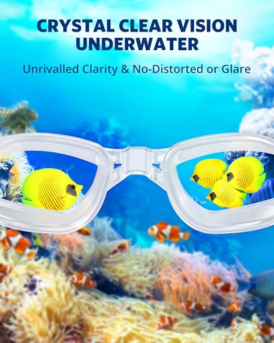 Image of Aegend Swim Goggles, Swimming Goggles No Leaking Full Protection Adult Men Women Youth