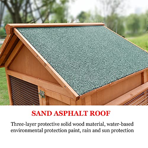 Outdoor Hühnerstall, wetterfester Hühnerhaus aus Holz, Hühnerkäfig mit Sandasphaltdach, verzinktes Gitter und Tablett… – Bild 6