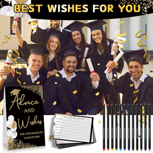 image for Quzzil 114 Pcs Graduation Party Favors 101 Advice Cards for The Gradua