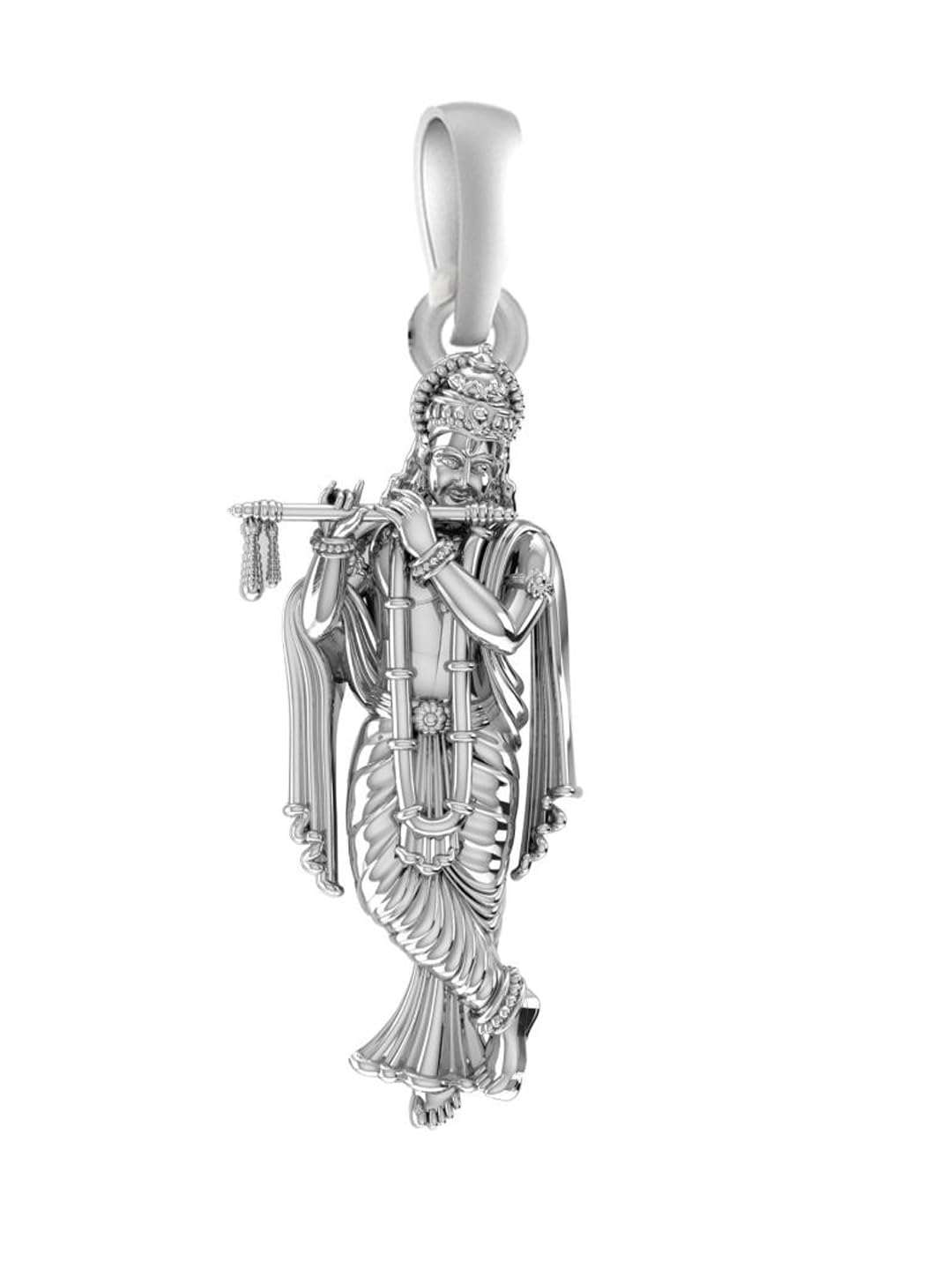Sterling Silver (92.5% purity) God Krishna/Bal Gopal/Radha Krishna Pendant for Men & Women Pure Silver Lord krishan/Radha Krishna/Bal Gopal Locket for Good Health & Wealth