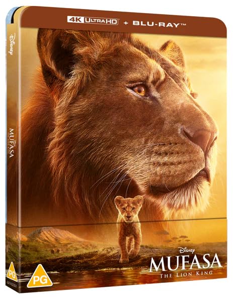 Mufasa: The Lion King Steelbook - 2024 Live Action [4K UHD, Region Free, 2-Disc Set]