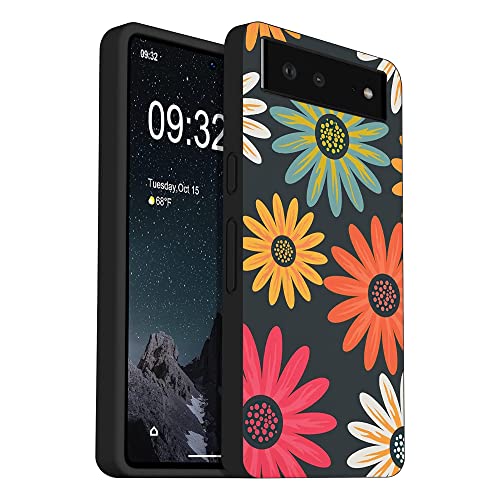 Compatible With Google Pixel 7 Case, Daisy Flowers Cute Hippie Colorful Abstract Peace Sign Phone Case Gift Tpu Shockproof Protective Case #TOP29