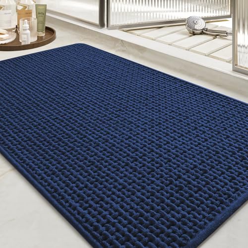 tchdio Soft Chenille Bath Mat-Super Absorbent Bathroom Mat Quick Dry- Rubber Backed Bath Mats for Bathroom Floor Non Slip- Machine Washable Bathroom Rugs Front of Bathtub,Shower Room,Sink-24