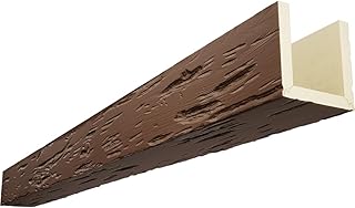 12"W x 10"H x 12'L 3-Sided (U-Beam) Pecky Cypress Endurathane Faux Wood Ceiling Beam, Redwood