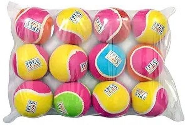 Multicolor Tenniss Ball Pack of 12 Tennis Ball (Standard, Pack of 12, Multicolor)-image-21