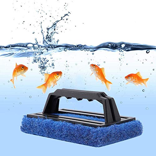 Yosoo Aquarium Fish Tank Cleaning Brush,Glass Algae Scraper Cleaner, Aquarium Cleaning Tool,Hand-held Plastic Bathroom Tile Surfaces Household Kitchen