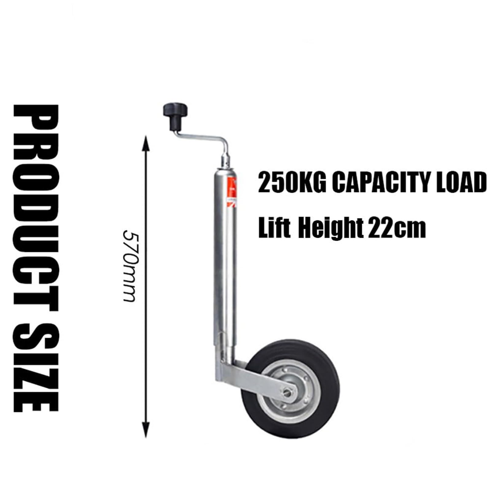 Koło podporowe przyczepy - przyczepa kempingowa z kołem, motoryzowana do przyczepy RV Motor Mover, regulowana wysokość 20 cm, uniwersalne akcesoria Auti-Rust do przyczep