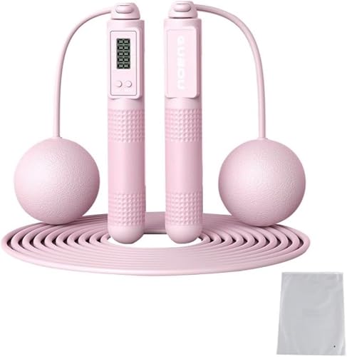 2 in 1 Cordless Digital Skipping Rope with Counter Pink