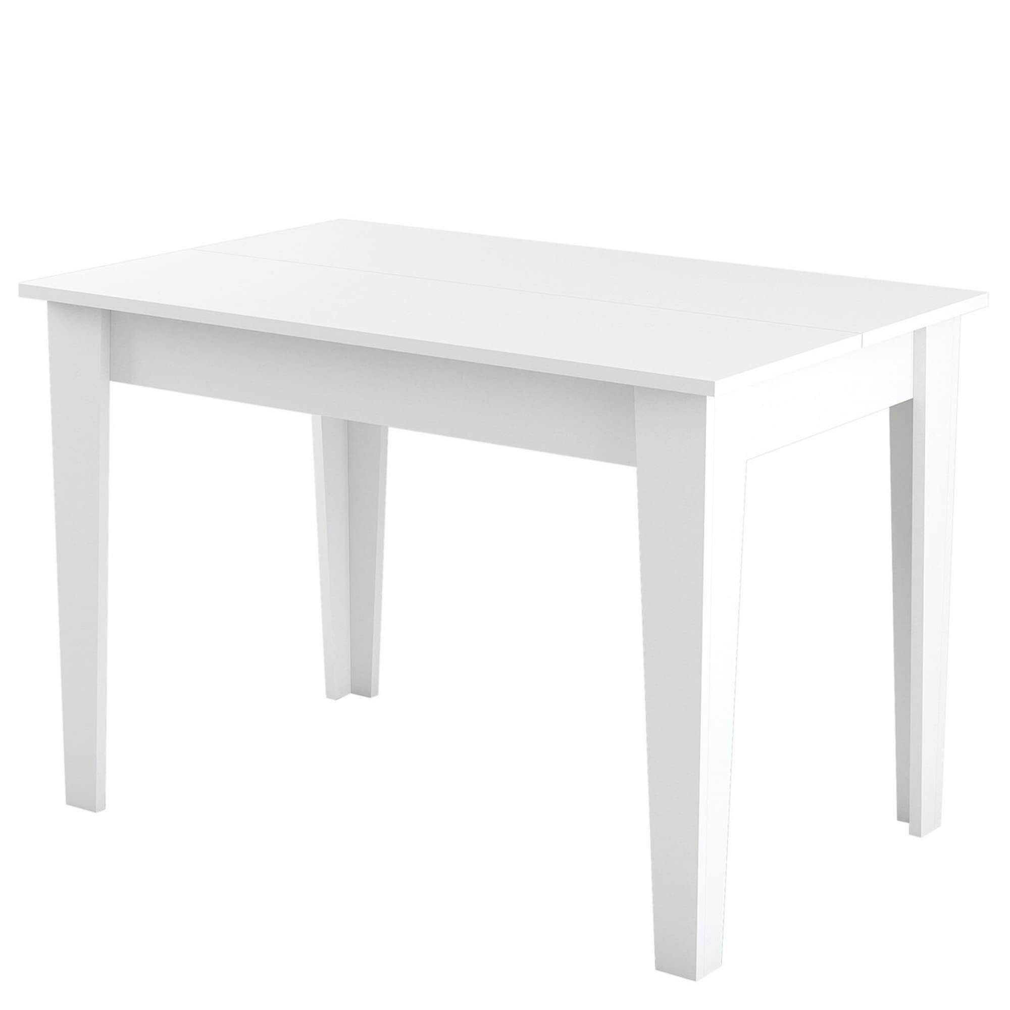 Table de cuisine en aggloméré mélaminé blanc 100 cm