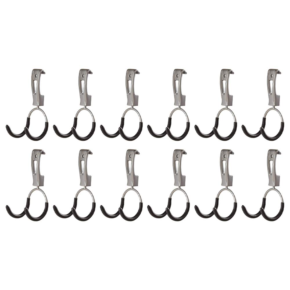 RubbermaidUniversal Metallic FastTrack Hanging Garage Hook Organizers (12 Pack)