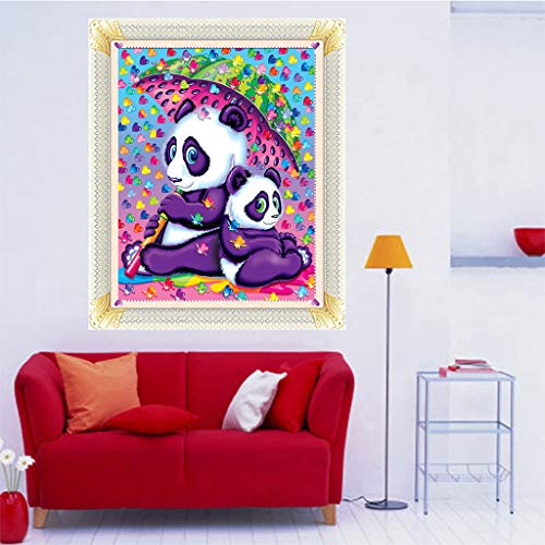Diamond Painting Cross Stitch,5d Diamond Painting Panda dad and Kid,DIY Diamond Art Rhinestone Embroidery Cross Stitch… - Afbeelding 5
