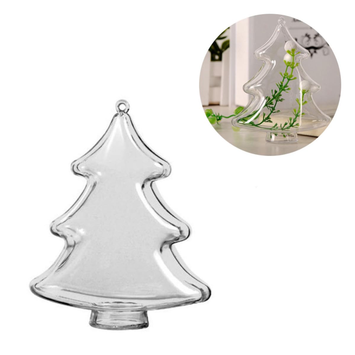 Didiseaon 30 Pièces Boules Suspendues en Plastique Transparent Noël, Forme
