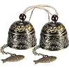 2 Stuks Fengshui Bell Vintage Draak Bell Fengshui Windklokken voor Thuis Tuin Opknoping Goed Luck Zegen