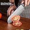 5 Pcs Chefs Kitchen Sharp Knife Set - Japanese Professional Cooking Cutting Knives for Meat Vegetable Bread and Paring, High Carbon Stainless Steel Santoku