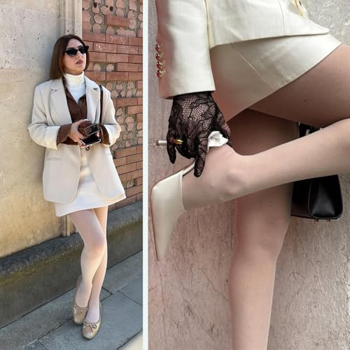 Image of CALZITALY Seamless Sheer Tights, Comfortable Waistband, 15 Denier Pantyhose Multi Colors Made in Italy