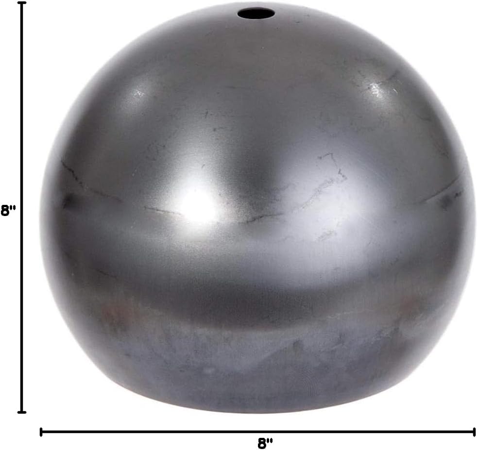 B&P Lamp® Eyeball Shape Steel Metal Shade, 8 Inch Diameter
