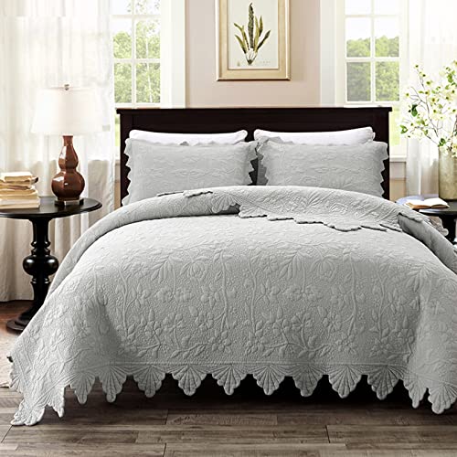 Colcha acolchada, lavable, ultrasuave, ligera, con fundas de almohada para uso en todas las estaciones, adecuada para sofá, sofá o cama