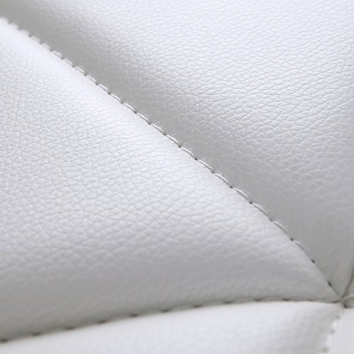 Leader Accessories Bar Stool,White Hydraulic Modern Diagonal Line Adjustable Bar Stools With Back,Set Of 2 #TOP5