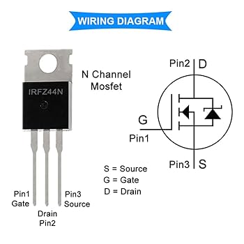 Youmile 20 Pz IRFZ44N Transistor IRFZ44 N-Channel International Rectifier Mosfet di potenza 49A 55V con dissipatore di calore, cacciavite Philips : ...