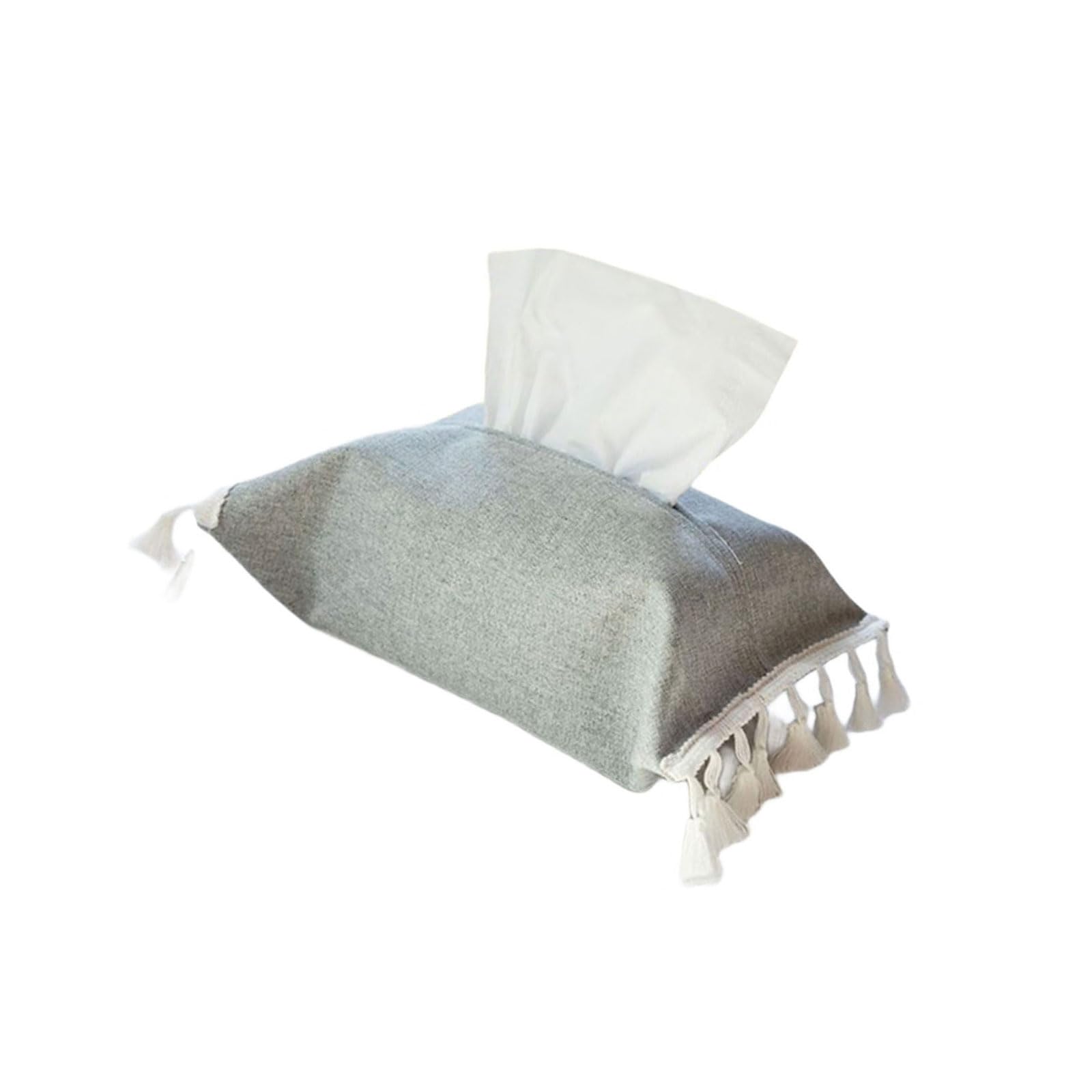 Buxuaaaa Grey Fabric Tissue Box Accessory For Stylish Homes And Offices With Sturdy Base Designs For Added Stability Fabric Tissue Box