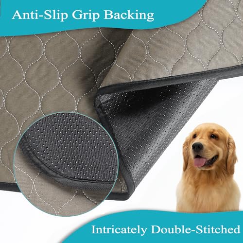 Image of Bunlitent Washable Pee Pads for Dogs 36 inch x 48 inch, 5 Pack, Reusable Potty Buddy for Dogs Washable, Dog Training Pads with Quick Dry, Large Anti-Slip Whelping Pad for Pet, Playpen, Incontinence