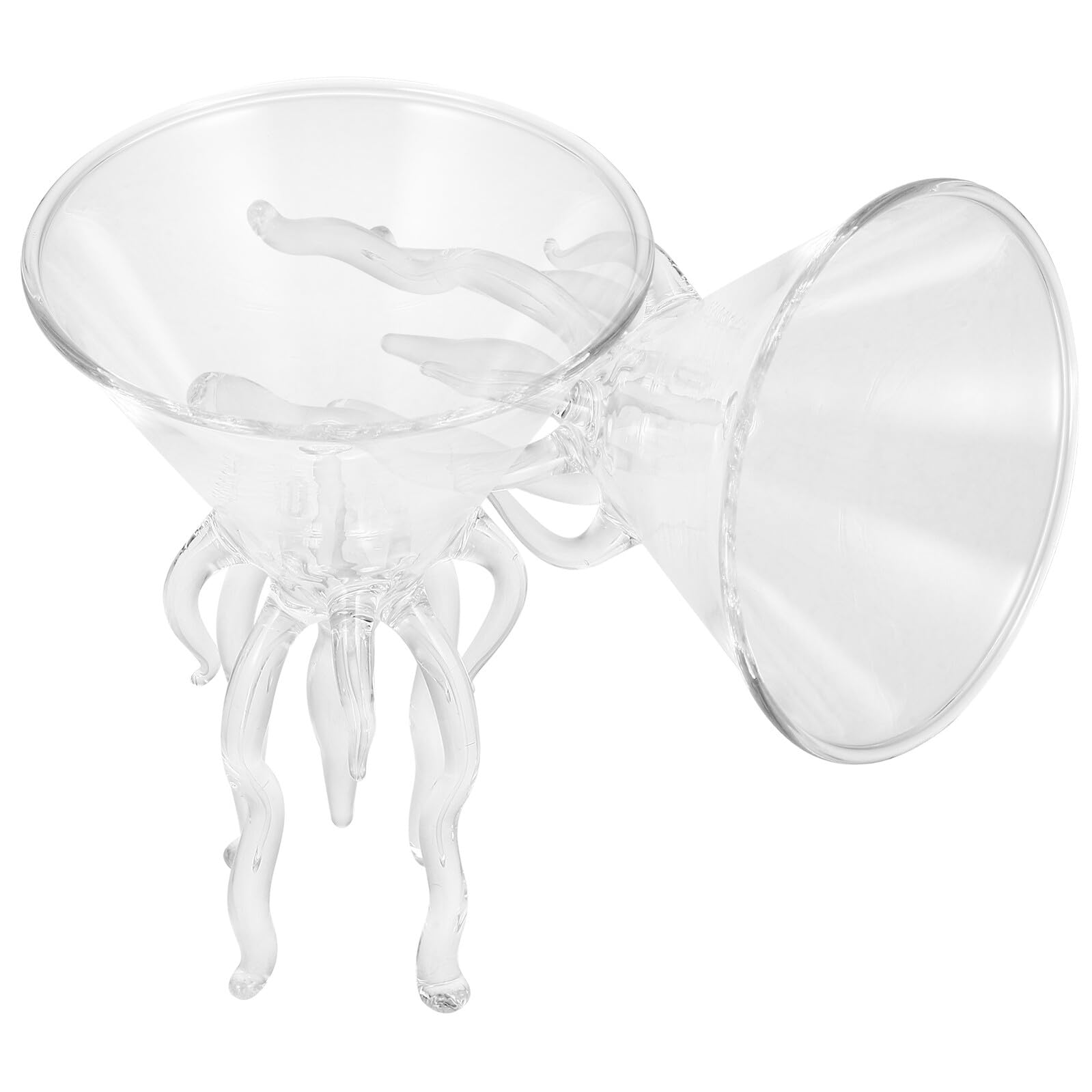 Homoyoyo Set 2pezzi Bicchieri da Cocktail Particolari in Vetro a Forma di Polpo Bicchiere da Cocktail la Casa Design Originale e Funzionale per Party Margarita