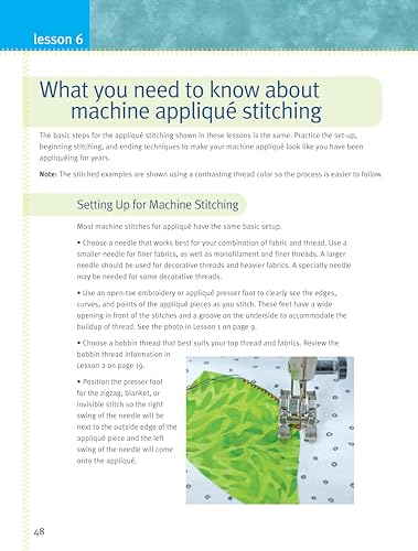 First-Time Machine Applique: Learning to Applique in Nine Easy Lessons (Landauer) 5 Simple Projects for Beginners, Using a Combination of Techniques; Includes a Lap Throw Quilt & Table Runner - Image 5