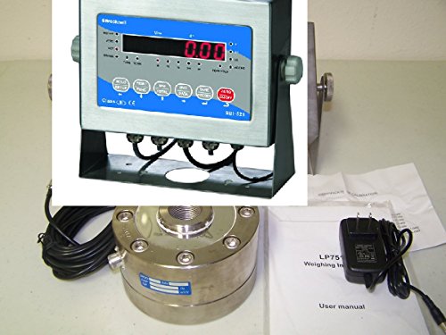 Portable Compression Scale Set 50,000X1LB,LPD-50K Low Profile Load Cell,Stainless Steel NTEP Indicator Built in Rechargeable Battery, Peak Hold, New
