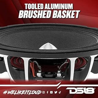 DS18 PRO-FR6NEO Loudspeaker- 6.5", Full-Range, Silver Aluminum Bullet, 450W Max, 225W RMS, 4 Ohms, Neodymium Magnet - The Most Elegant Neodymium Full Range Loudspeakers Available,Black,PROFR6NEO