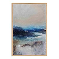 SIGNWIN Framed Canvas Wall Art Abstract Sea Landscape Canvas Prints Home Artwork Decoration for Living Room,Bedroom - 16x24 inches