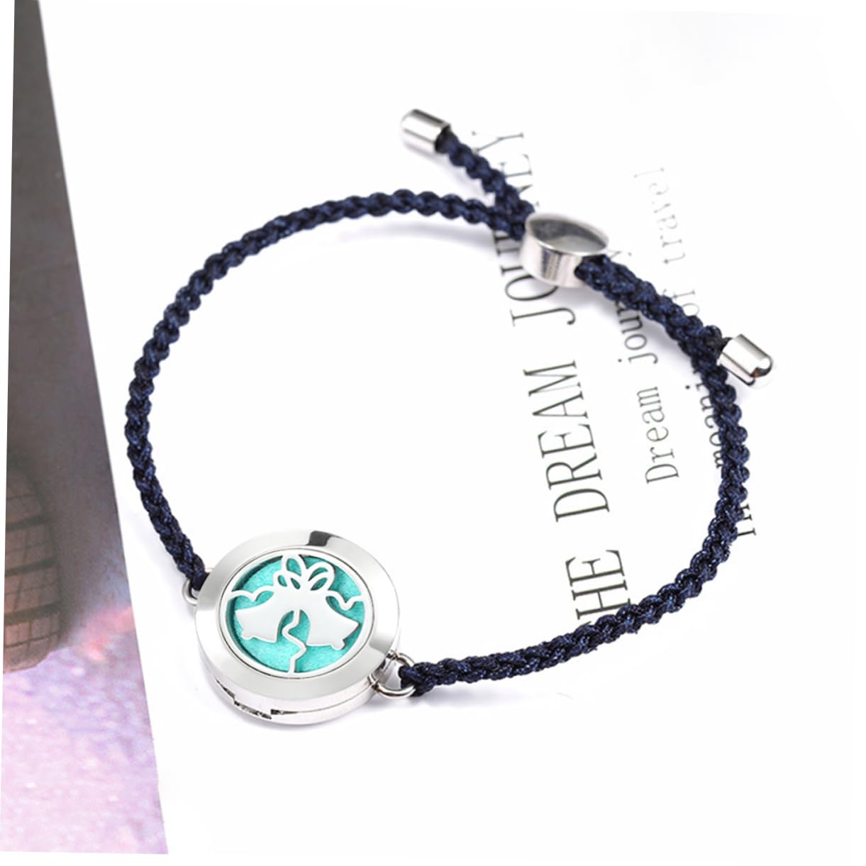GALPADA 5piezas Pulsera Difusora De Aromaterapia Para Mujeres Pulsera Ajustable De Esencial Joyas De Mujer Diseño Trenzado y Charm Aromático